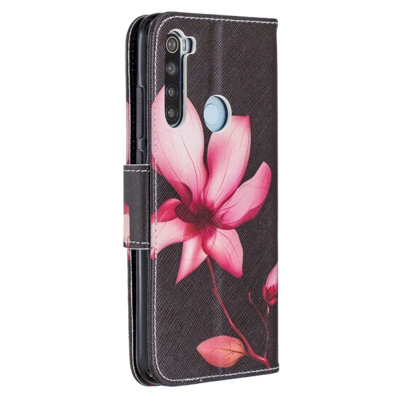 Folio Deksel Xiaomi Redmi Note 8 Rosa Blomst Beskyttelse