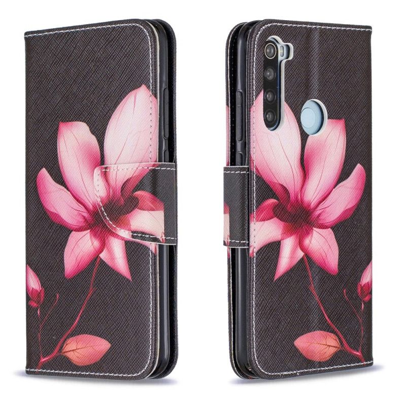 Folio Deksel Xiaomi Redmi Note 8 Rosa Blomst Beskyttelse