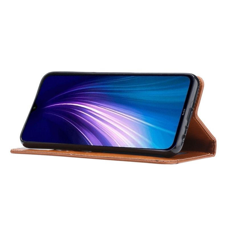 Folio Deksel Xiaomi Redmi Note 8 Svart Kortholder I Imitert Skinn