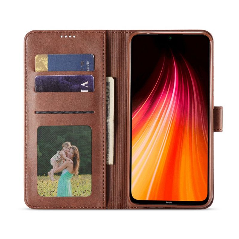 Folio Deksel Xiaomi Redmi Note 8 Svart Lc.Imeeke Skinneffekt