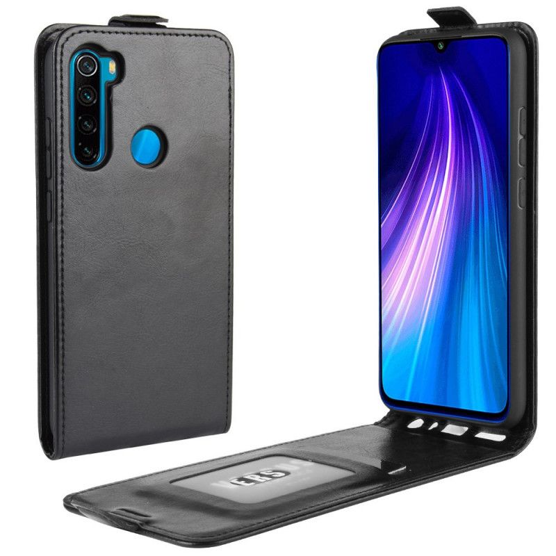 Folio Deksel Xiaomi Redmi Note 8 Svart Sammenleggbar Skinneffekt