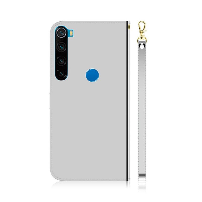 Folio Deksel Xiaomi Redmi Note 8 Svart Speildeksel I Imitert Skinn