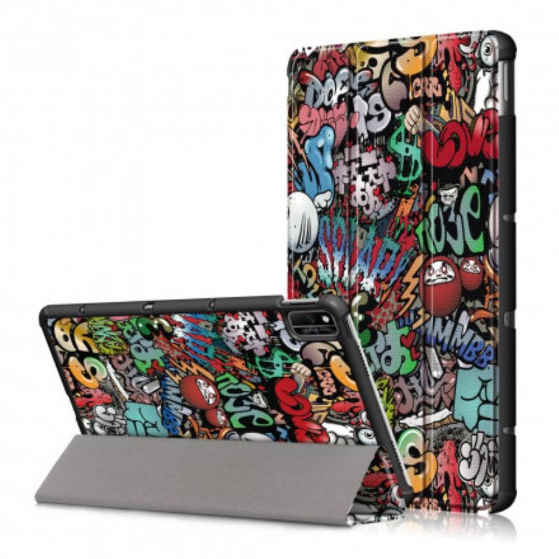 Smart Case Huawei Matepad New Forsterket Graffiti Fun