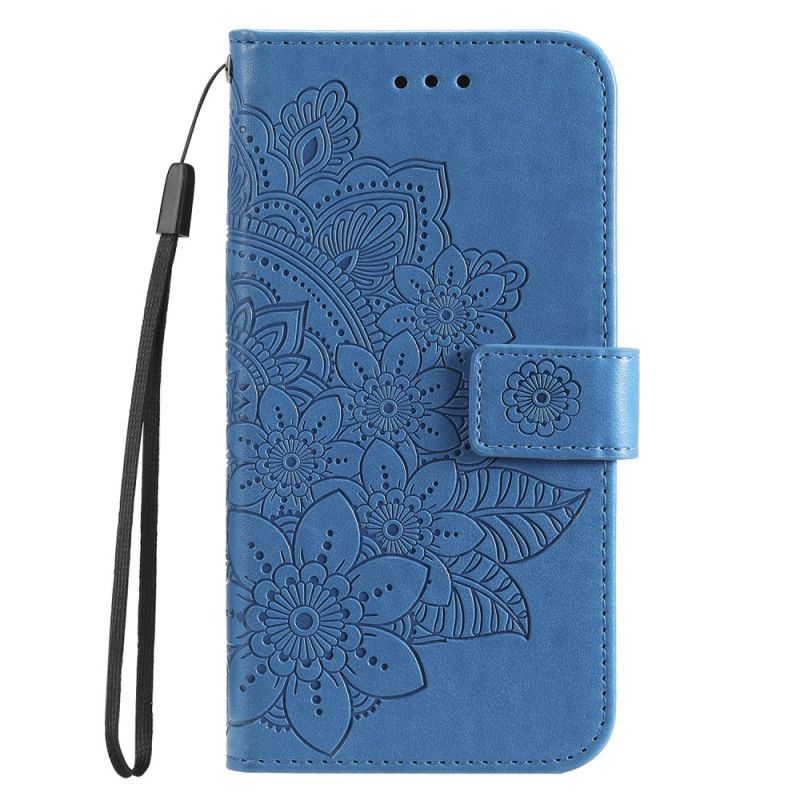 Lærdeksel Folio Deksel Huawei Nova 11 Pro Mobildeksel Stropp Med Blomstertrykk