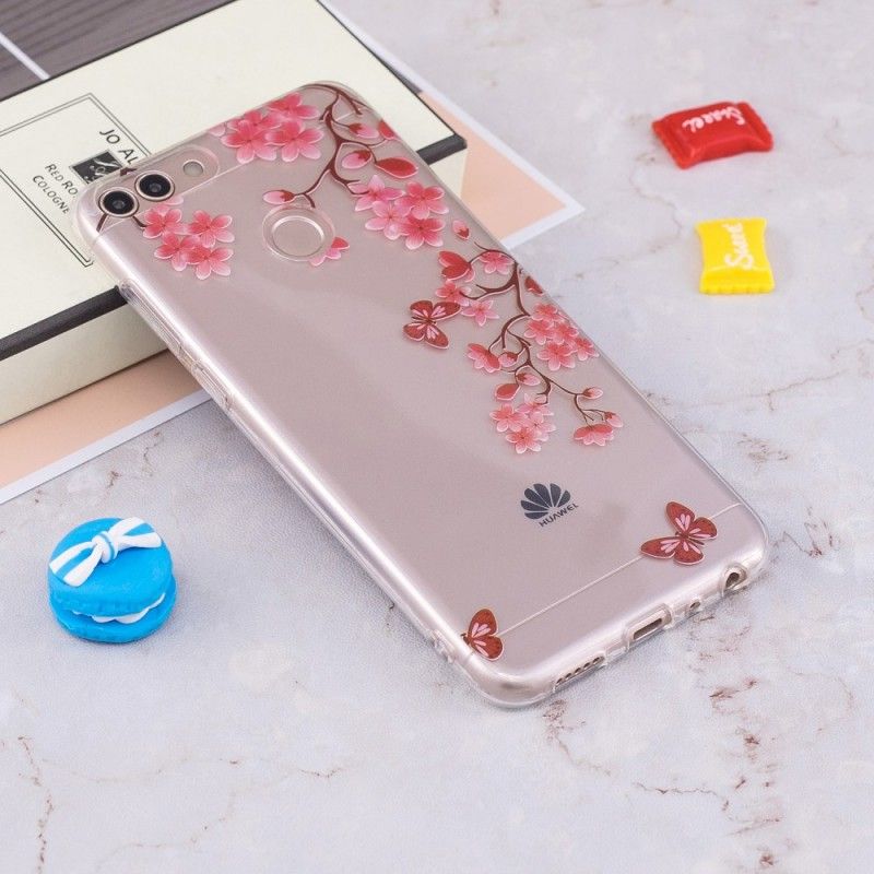 Deksel Huawei P Smart Gjennomsiktig Blomstrende Tre