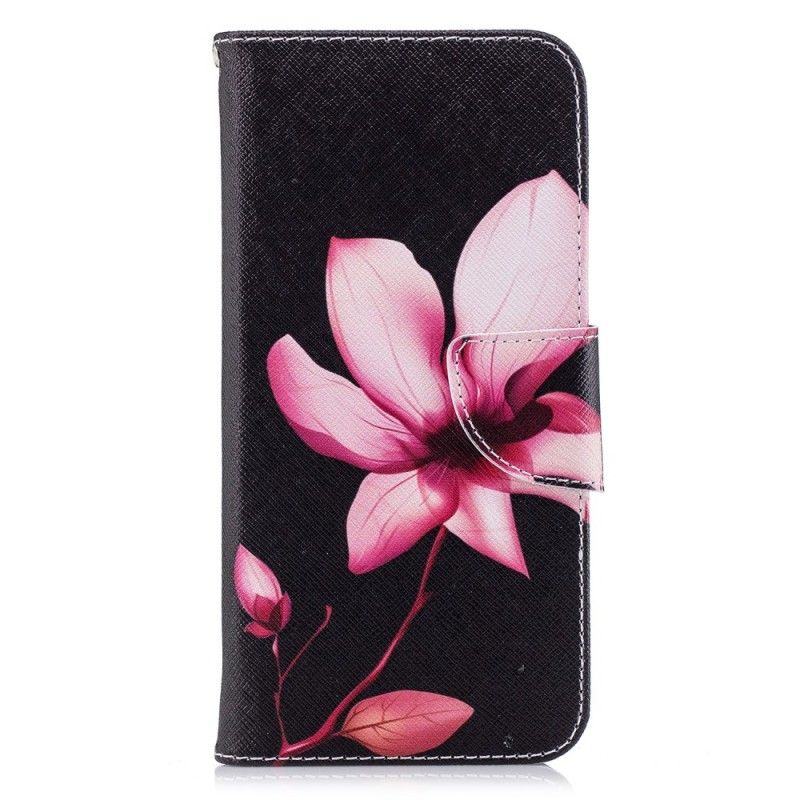 Folio Deksel Huawei P Smart Rosa Blomst Anti-fall