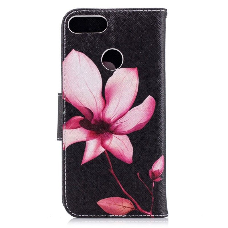 Folio Deksel Huawei P Smart Rosa Blomst Anti-fall