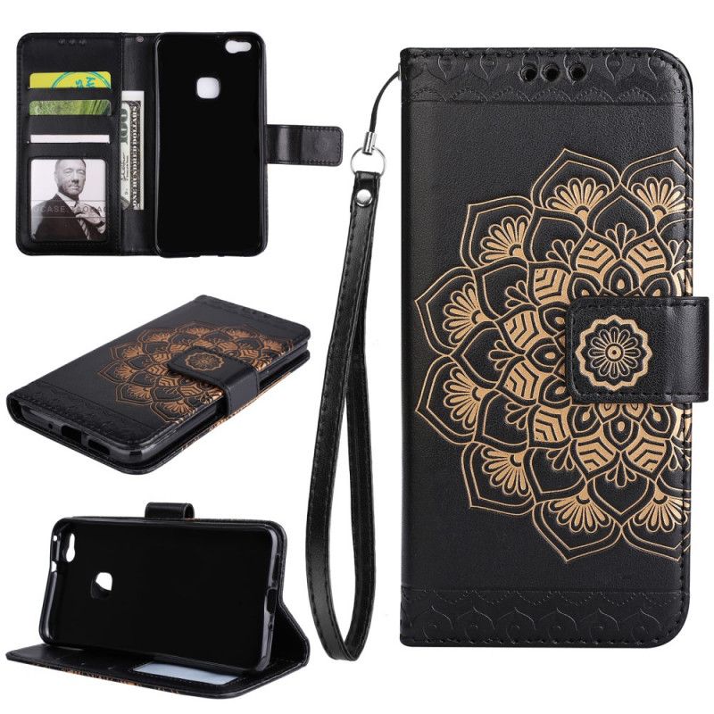 Folio Deksel for Huawei P10 Lite Brun Elegant Mandala