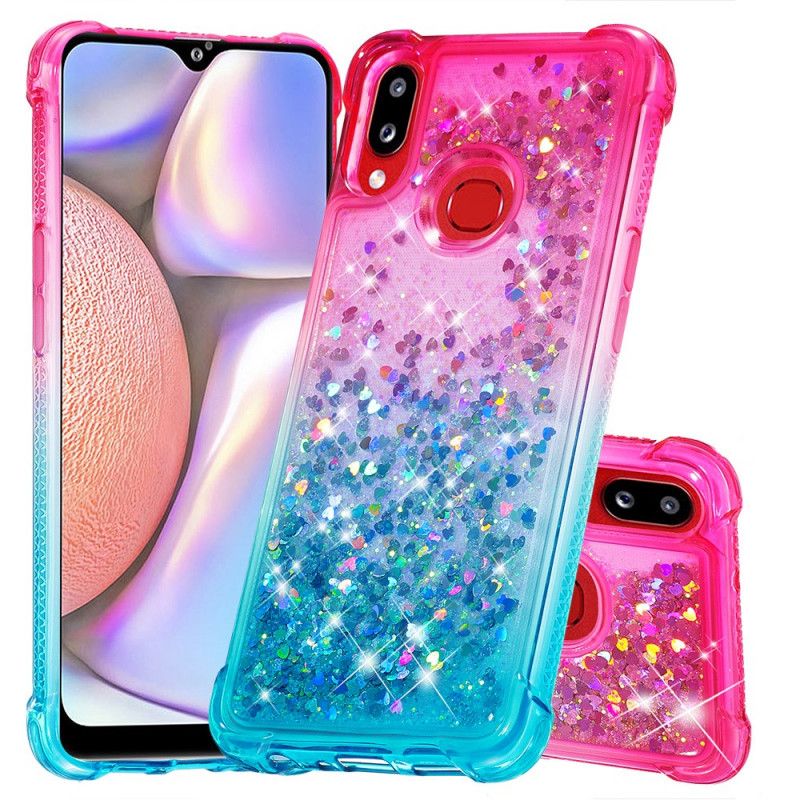 Deksel Samsung Galaxy A10s Magenta Farget Glitter