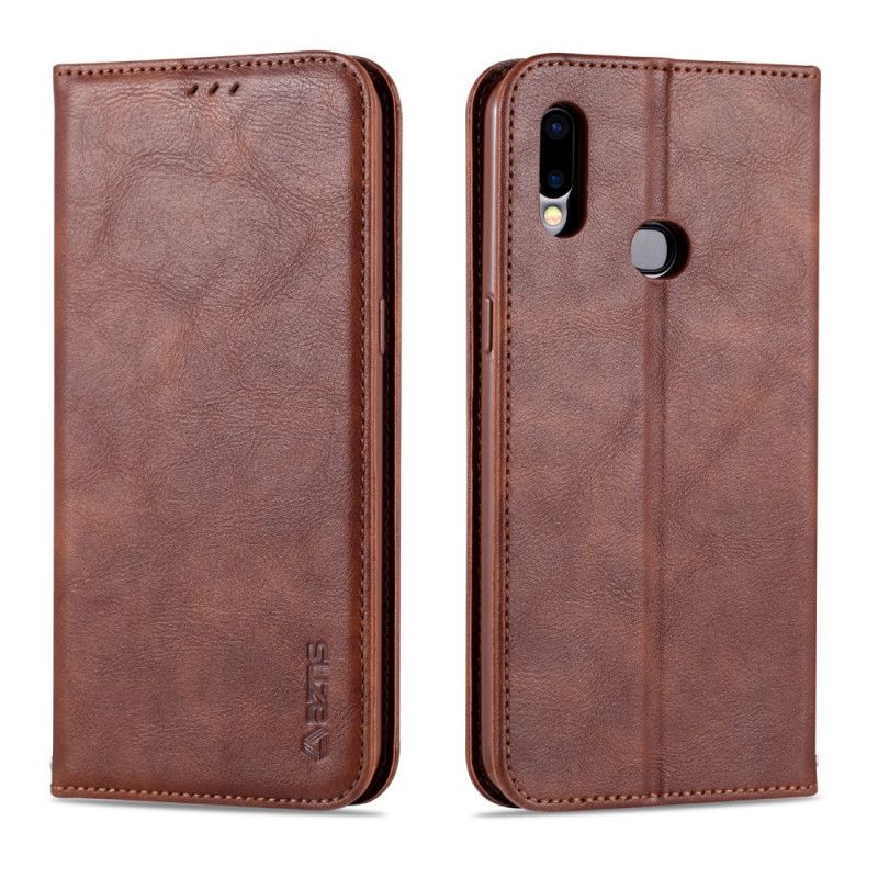 Folio Deksel for Samsung Galaxy A10s Svart Retro Azns