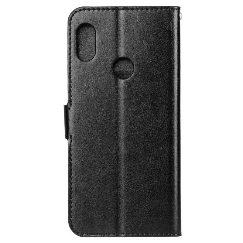 Folio Deksel Samsung Galaxy A10s Svart Blank Skinneffekt