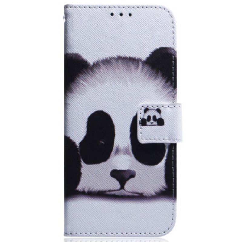 Lærdeksel Til Samsung Galaxy A54 5G Med Kjede Lanyard Panda Fan