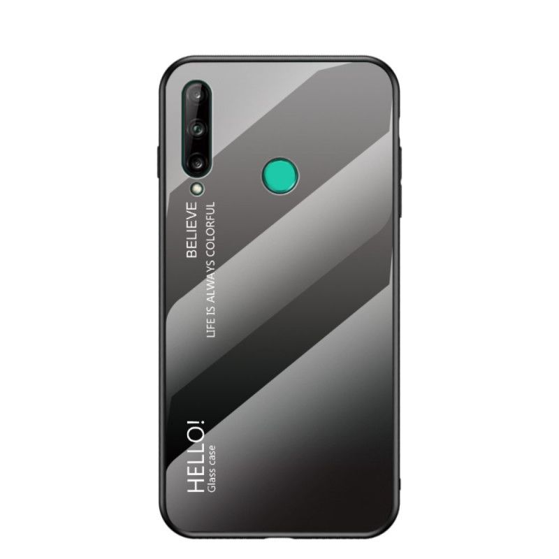 Deksel for Huawei P40 Lite E / Y7p Svart Hei Herdet Glass