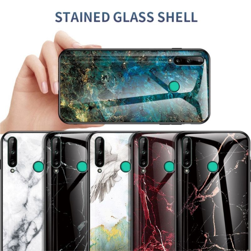 Deksel for Huawei P40 Lite E / Y7p Svart Premumfarger I Herdet Glass