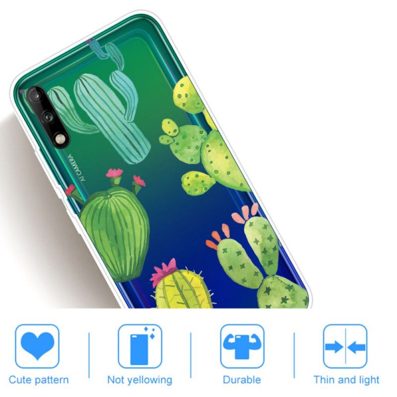 Deksel Huawei P40 Lite E / Y7p Akvarellkaktus