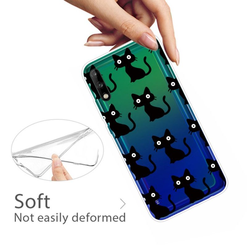 Deksel Huawei P40 Lite E / Y7p Flere Svarte Katter Anti-fall