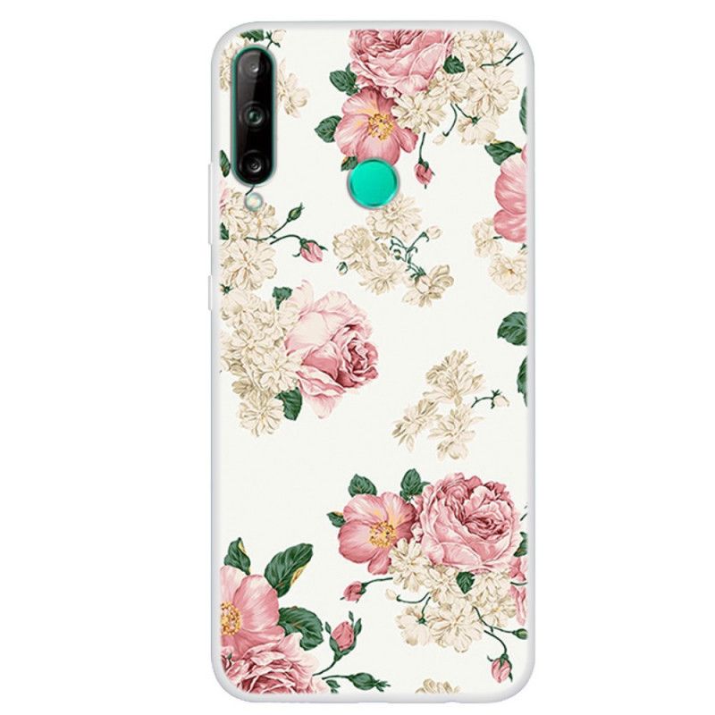 Deksel Huawei P40 Lite E / Y7p Hvit Mobildeksel Frihetsblomster