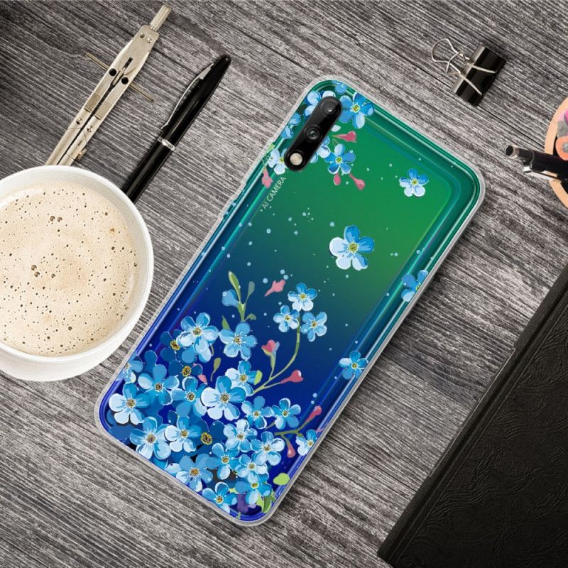 Deksel Huawei P40 Lite E / Y7p Mobildeksel Bukett Med Blå Blomster