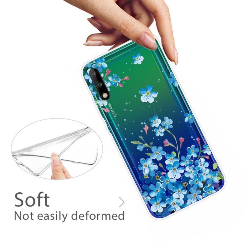 Deksel Huawei P40 Lite E / Y7p Mobildeksel Bukett Med Blå Blomster