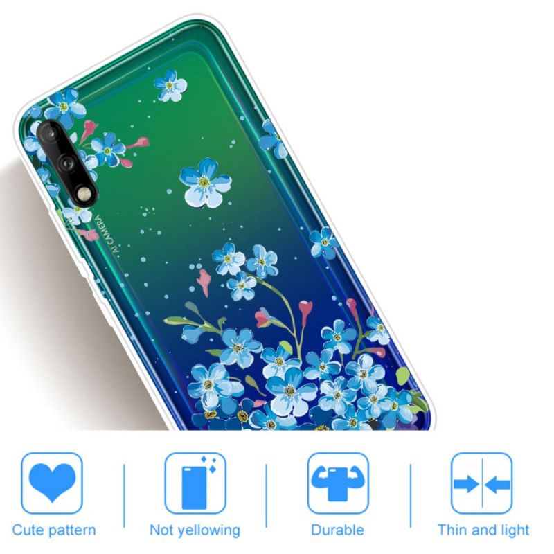 Deksel Huawei P40 Lite E / Y7p Mobildeksel Bukett Med Blå Blomster