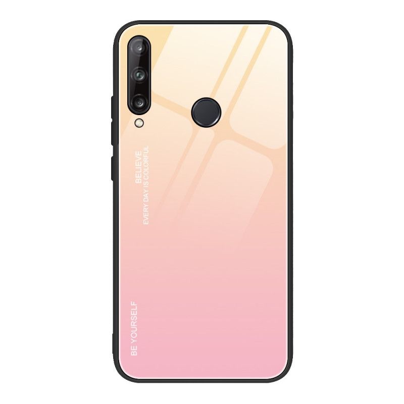 Deksel Huawei P40 Lite E / Y7p Rød Vær Deg Selv Herdet Glass Beskyttelse