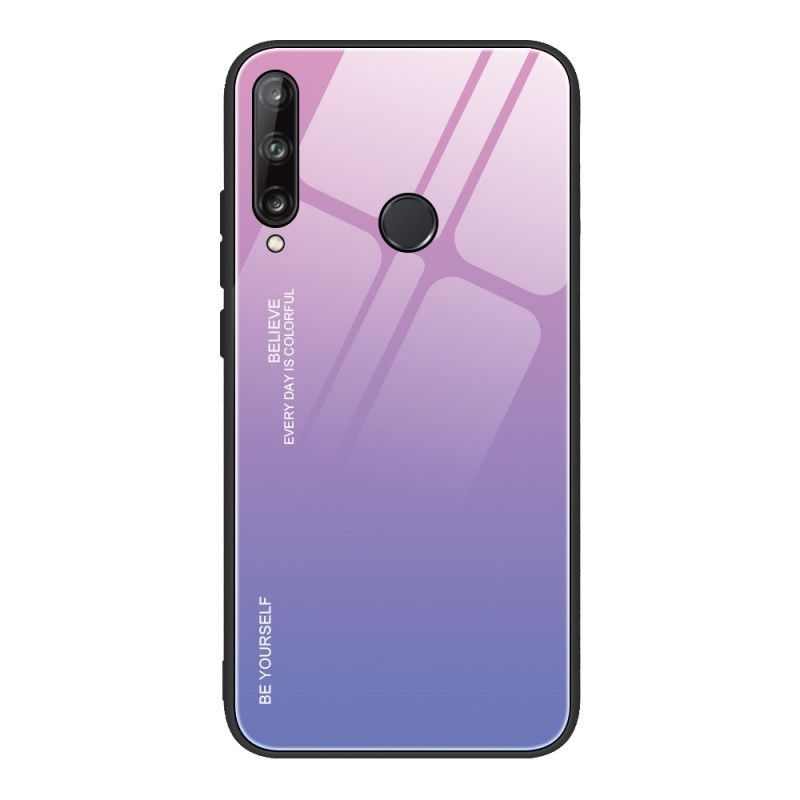 Deksel Huawei P40 Lite E / Y7p Rød Vær Deg Selv Herdet Glass Beskyttelse