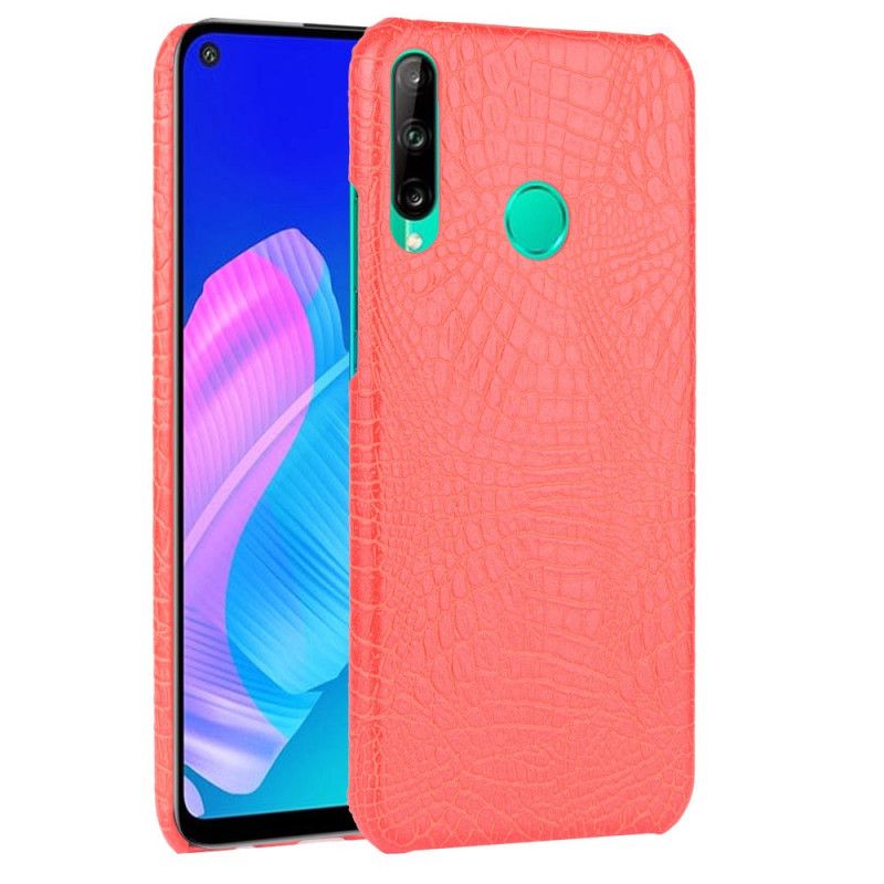 Deksel Huawei P40 Lite E / Y7p Svart Krokodillehudeffekt