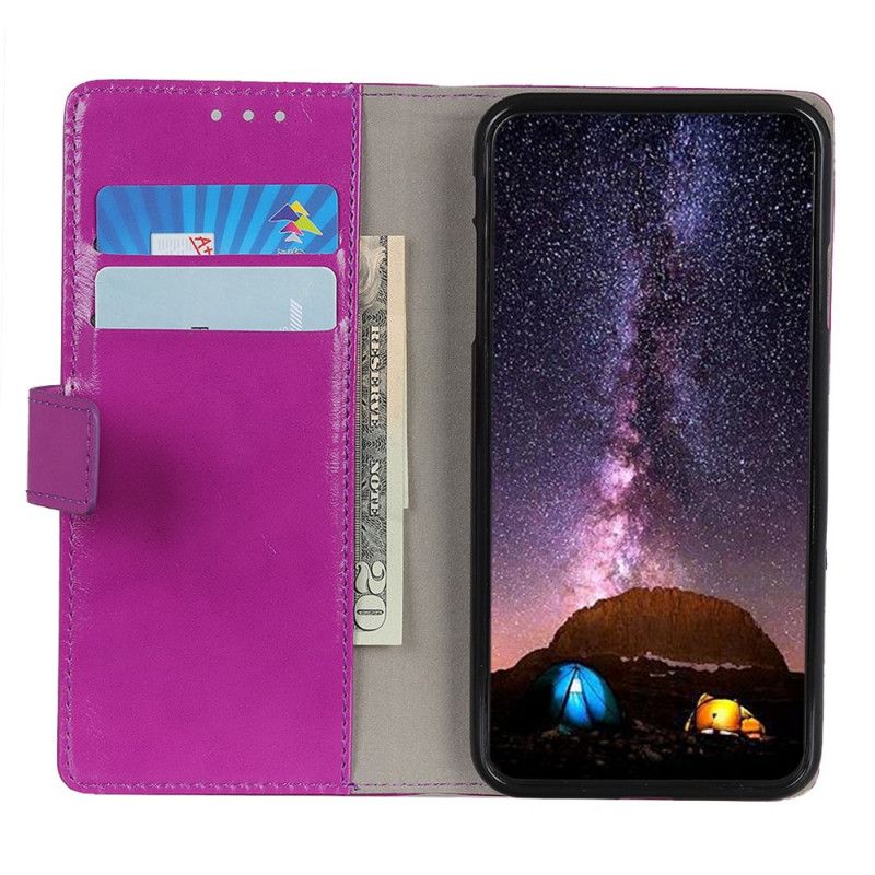 Folio Deksel for Huawei P40 Lite E / Y7p Lilla Enkel Skinnende Skinneffekt