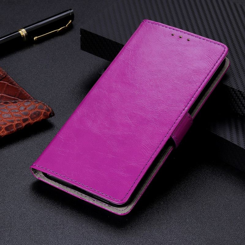 Folio Deksel for Huawei P40 Lite E / Y7p Lilla Enkel Skinnende Skinneffekt