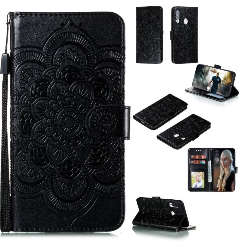 Folio Deksel Huawei P40 Lite E / Y7p Svart Full Mandala