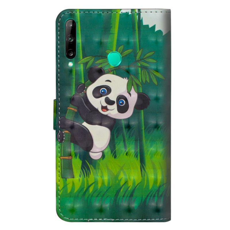 Lærdeksel Folio Deksel Huawei P40 Lite E / Y7p Mobildeksel Panda Og Bambus