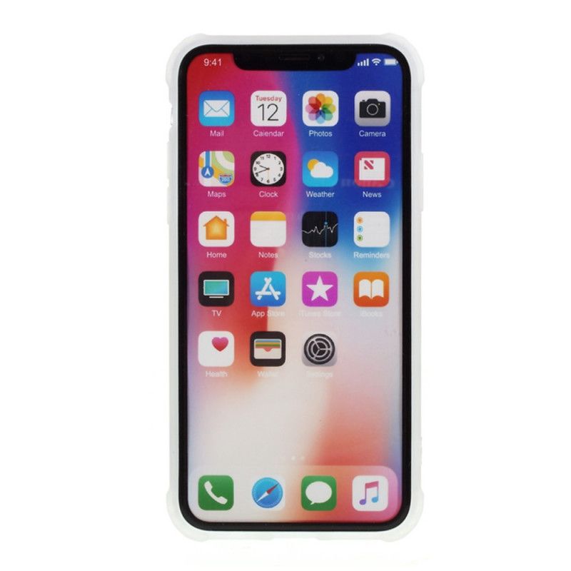 Deksel for iPhone X Hvit Prangende Geometrisk Marmor