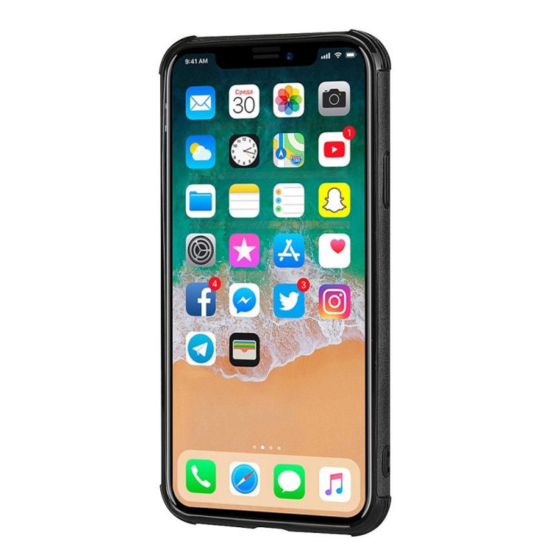 Deksel for iPhone X Rød Tofarget Dobbeltkortholder