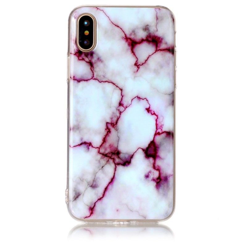 Deksel for iPhone X Svart Marmor