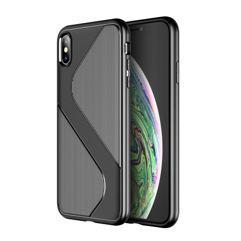 Deksel for iPhone X Svart S-Strukturert Design