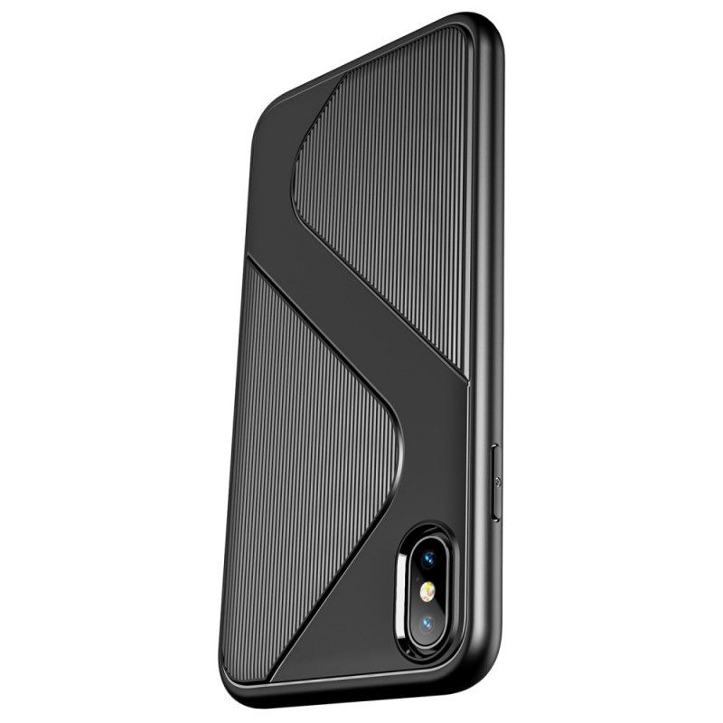 Deksel for iPhone X Svart S-Strukturert Design