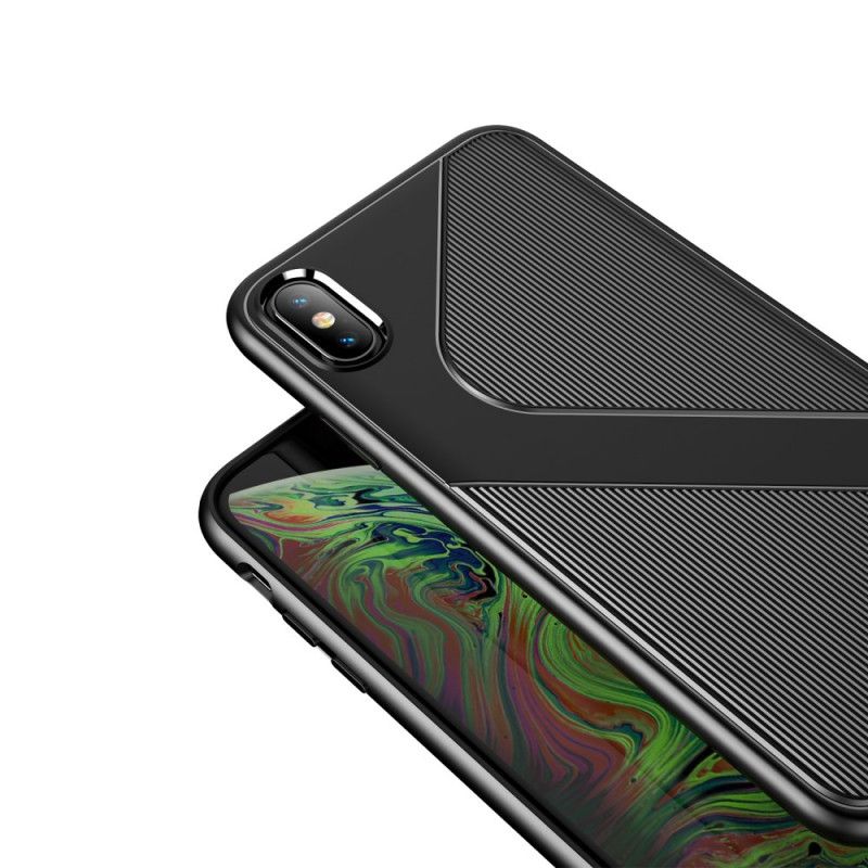 Deksel for iPhone X Svart S-Strukturert Design