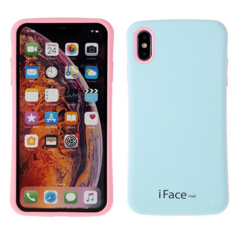 Deksel iPhone X Rosa Iface Mall Macaron-Serien Beskyttelse