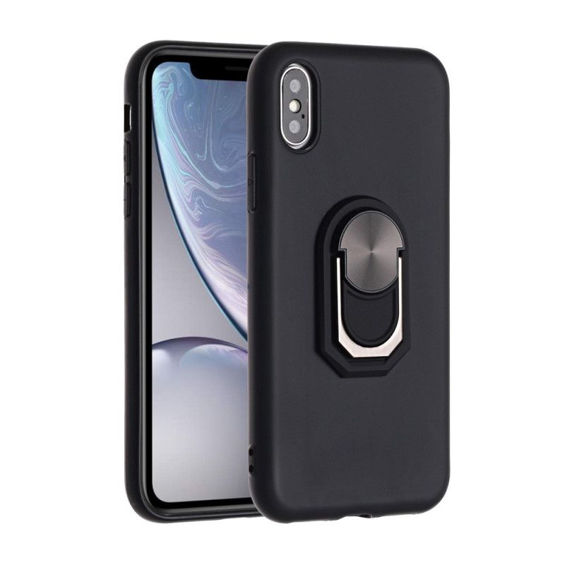 Deksel iPhone X Svart Premium Ring Silikon