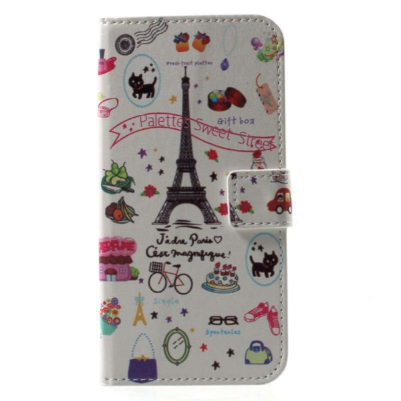 Folio Deksel for iPhone X Jeg Elsker Paris