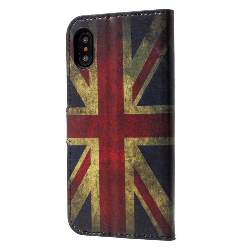 Folio Deksel iPhone X Englands Flagg