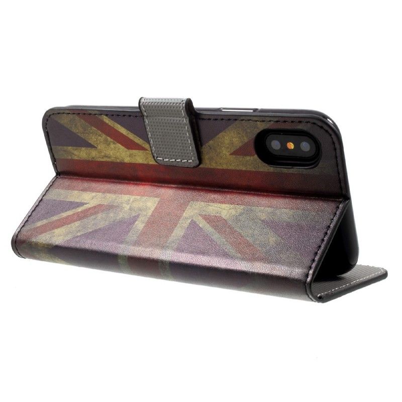 Folio Deksel iPhone X Englands Flagg