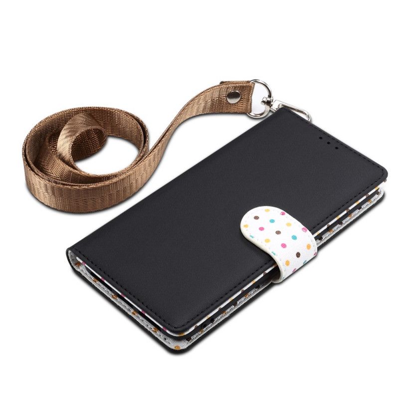 Folio Deksel iPhone X Kaffe Polka Dot Uniform