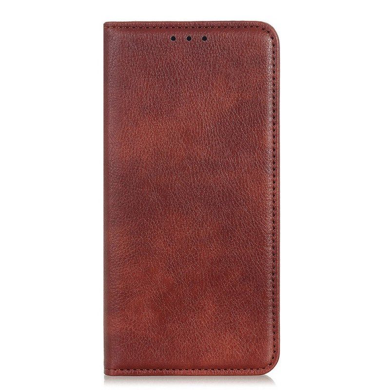 Beskyttelse Deksel Til Xiaomi Redmi Note 11 / 11S Folio Deksel Lychee Split Leather Texture
