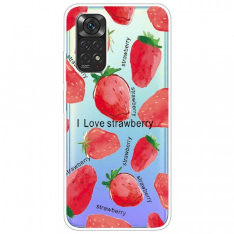 Deksel Til Xiaomi Redmi Note 11 / 11S Strawberries / Jeg Elsker Jordbær