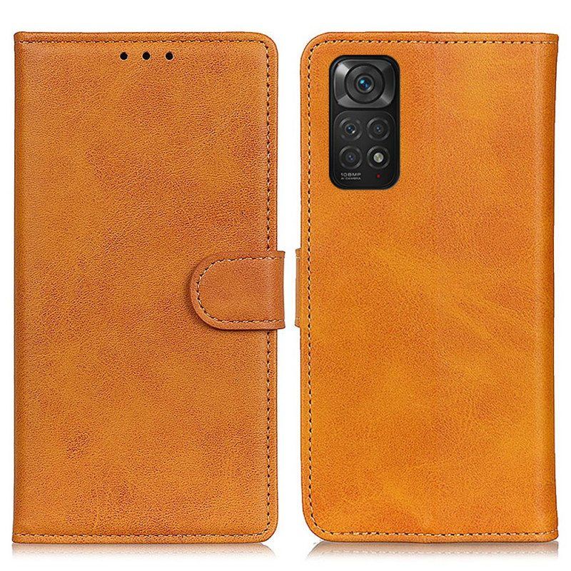 Folio Deksel Til Xiaomi Redmi Note 11 / 11S Retro Matt Skinneffekt