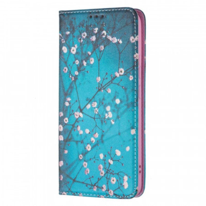 Beskyttelse Deksel Til Samsung Galaxy S22 Plus 5G Folio Deksel Blomstrende Grener