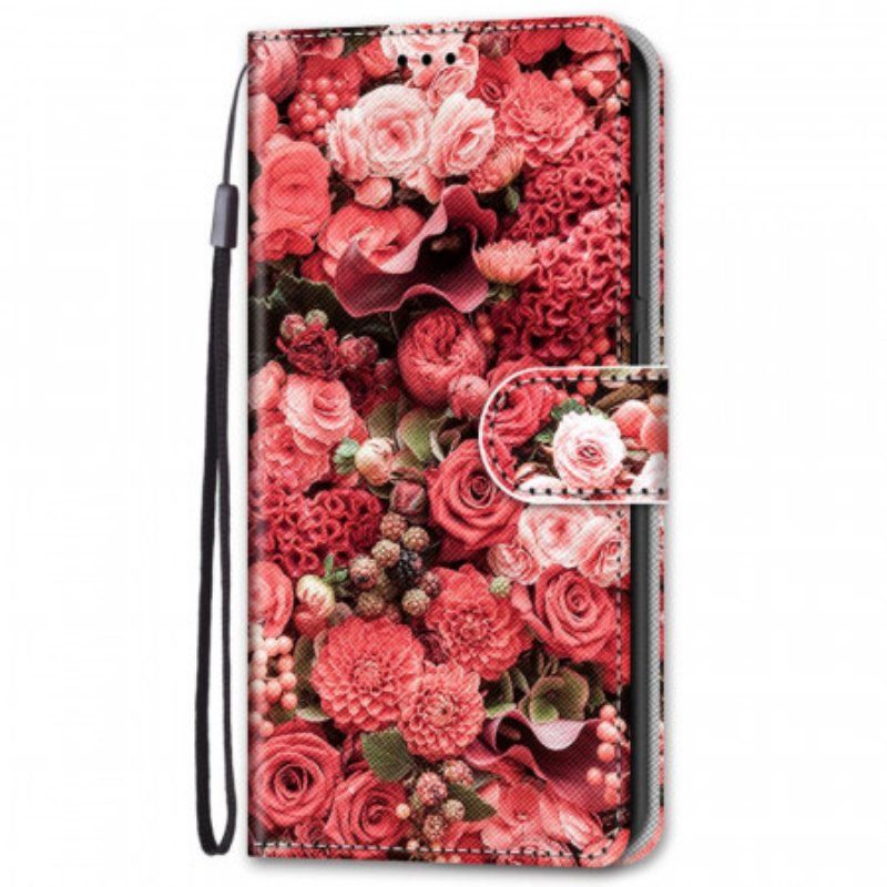 Folio Deksel Til Samsung Galaxy S22 Plus 5G Blomsterromantikk