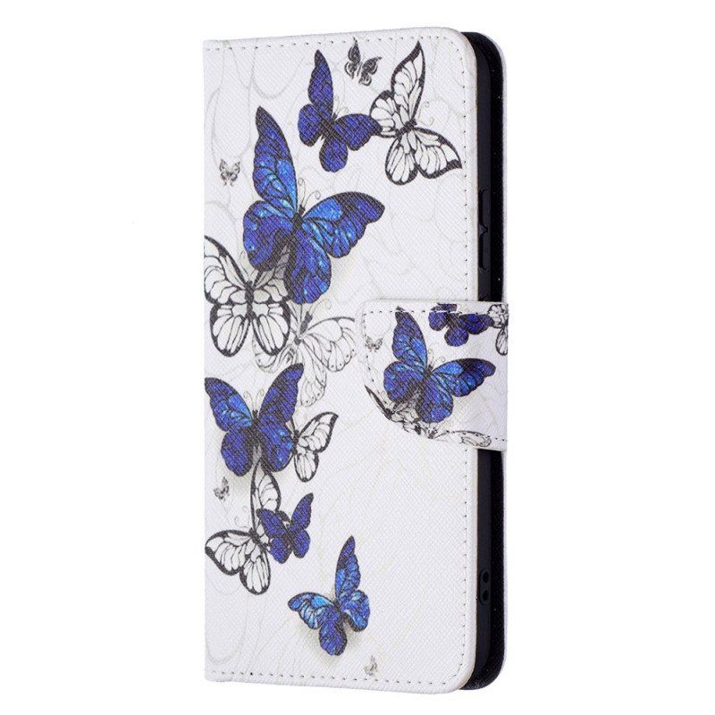 Folio Deksel Til Samsung Galaxy S22 Plus 5G Butterflies Kings
