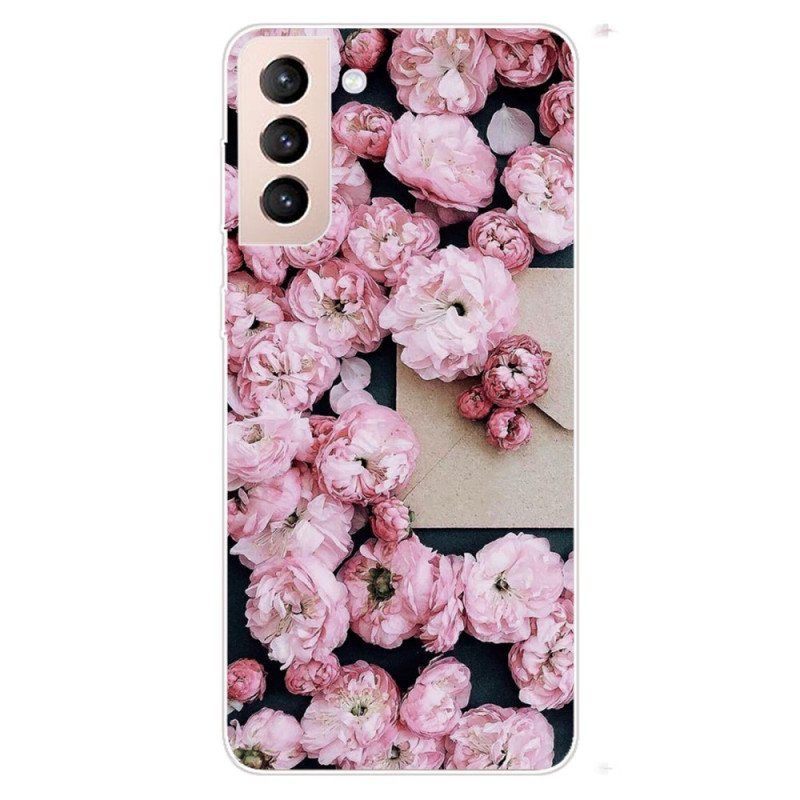 Mobildeksel Til Samsung Galaxy S22 Plus 5G Rosa Blomster